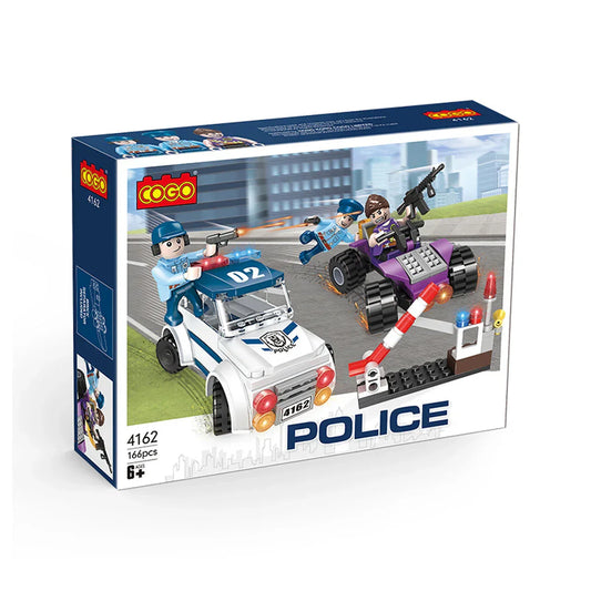 COGO City Police Car Building Blocks Set Creative Roleplay Fun for Kids