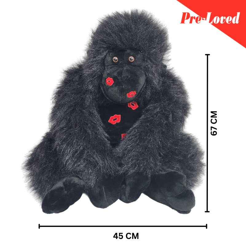 Cute Gorilla Teddy Extra Soft Toy 67x45CM Premium Pre-loved For Kids