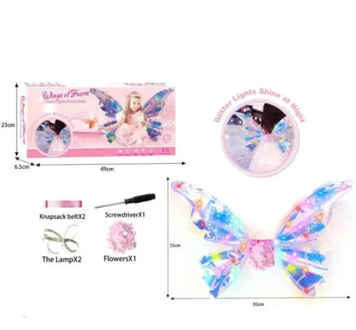 Butterfly Flower Wings Light & Music For Girls