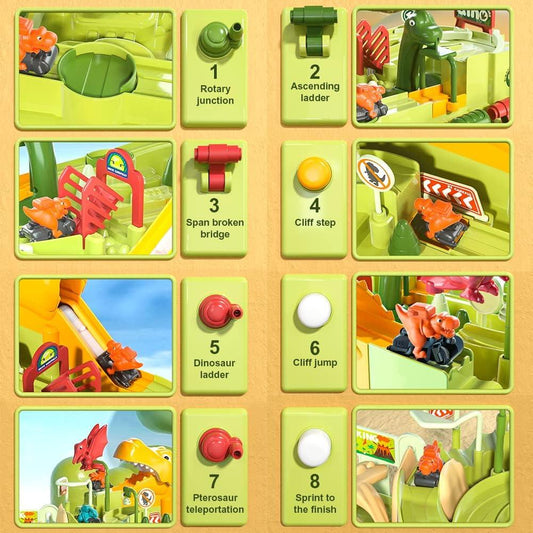 Dinosaurs Adventure Toy Cars Track For Kids