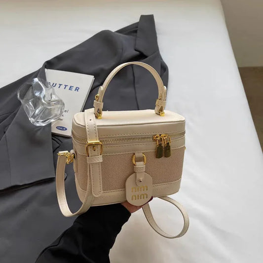 Womens Box Style Shoulder Handbag Elegant Compact