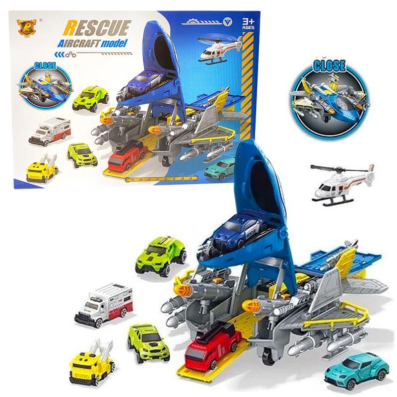 Vehicle Toy Set Airplane Playset for Kids with Cars Accessories