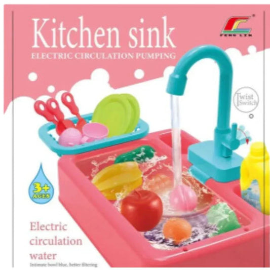 Mini Electric Kitchen Sink Real Water Play for Little Chefs