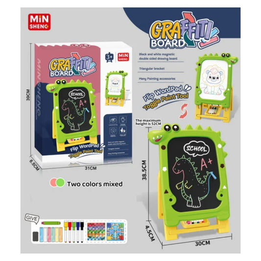 Graffiti Dinosaur Double-Sided Drawing Board – Creative Fun for Kids
