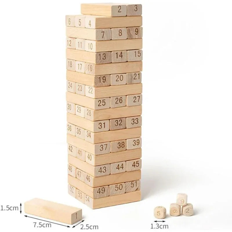 Fascinating Jenga Wooden Toys - 90 Pcs