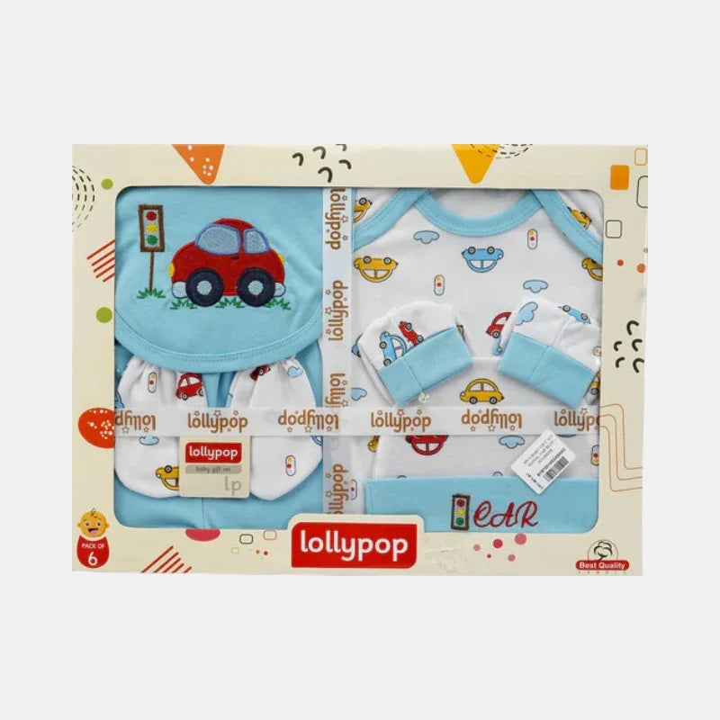 Car Newborn Baby Gift Set - 6 Pcs - Blue