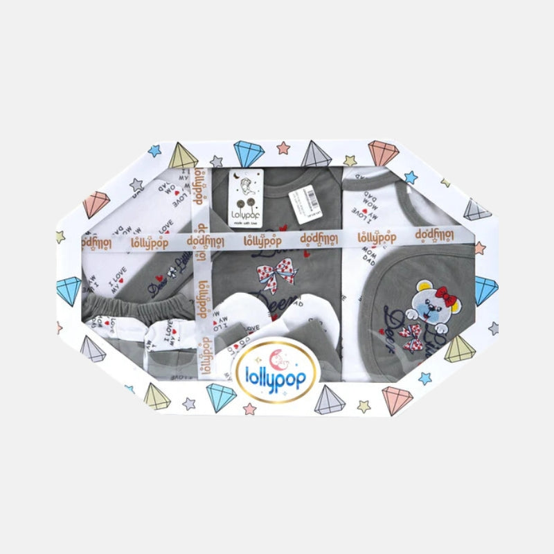 Bear Newborn Baby Gift Set - 11 Pcs - Gray