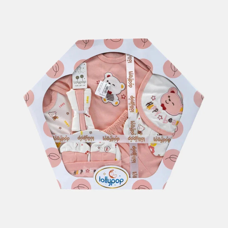 Bear Newborn Baby Gift Set - 10 Pcs - Pink