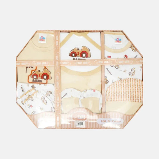 Racing Car Little One Baby Gift Set - 9 Pcs - Beige
