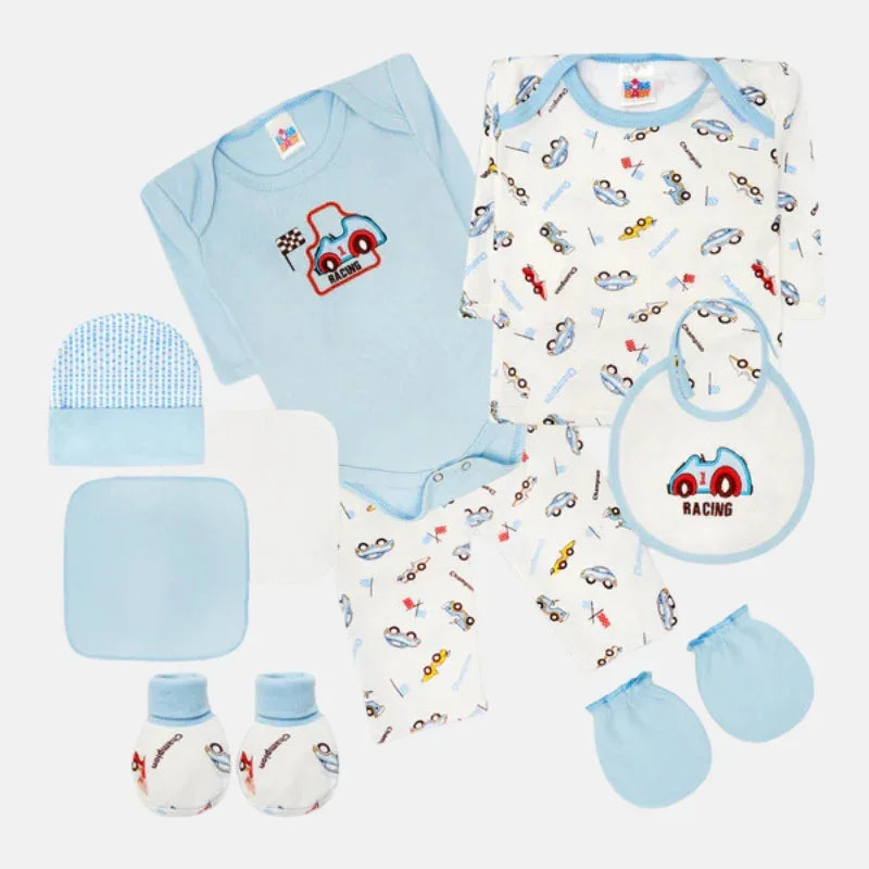 Racing Car Little One Baby Gift Set - 9 Pcs - Blue