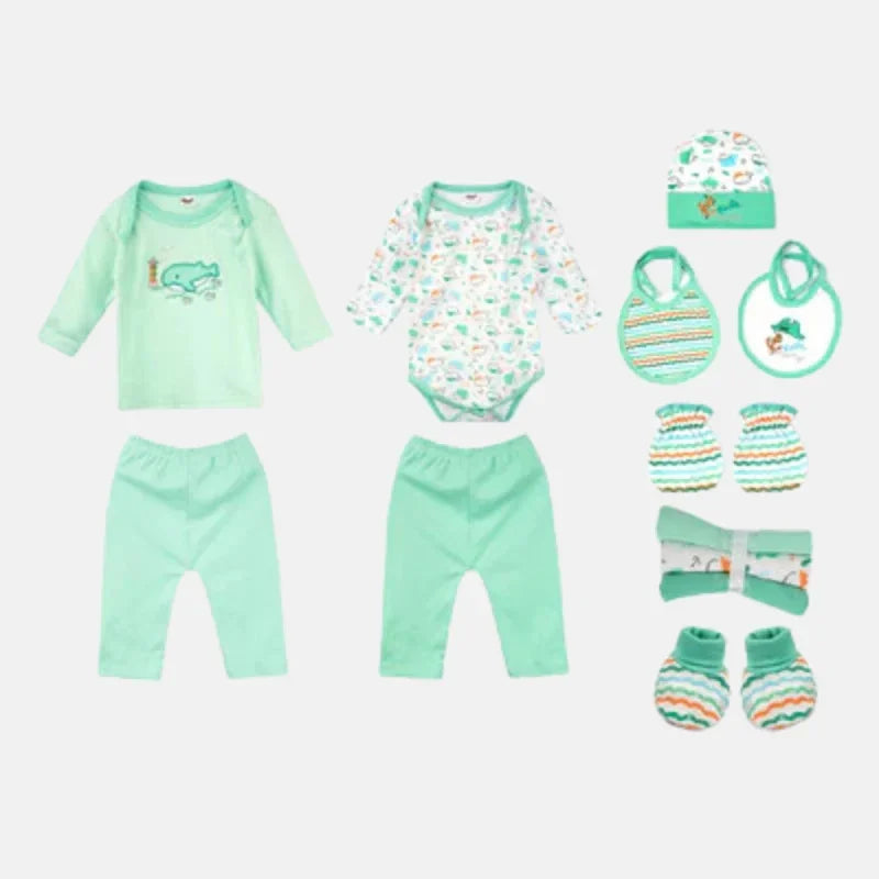 Fish Little Star Baby Gift Set - 10 Pcs - Green