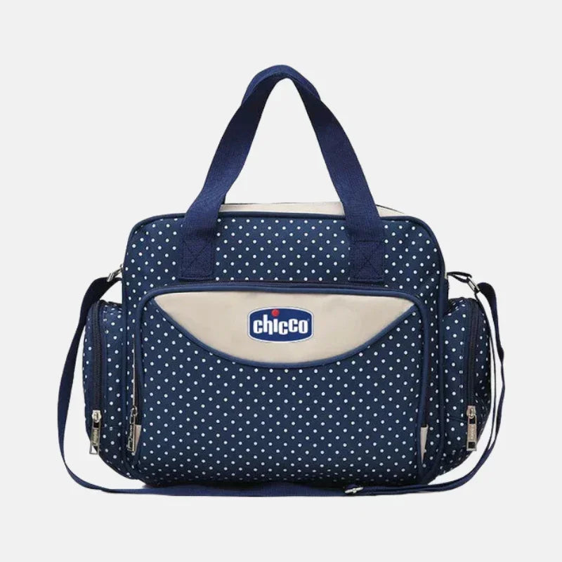 Chicco Polka Dots Baby Diaper Bag - Blue