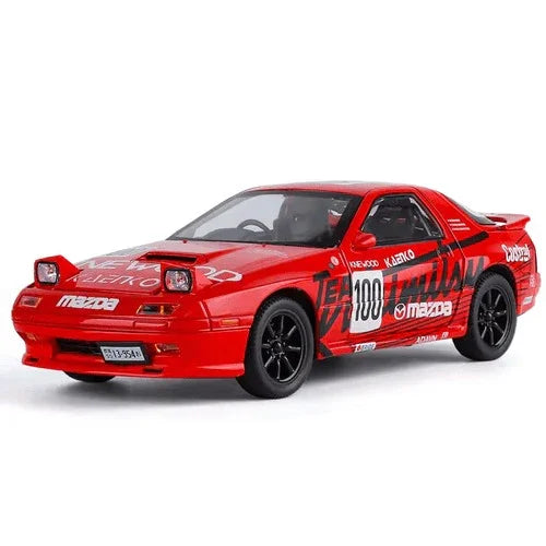 Mazda RX-7 FC Diecast Sports Car Model 1:24 Scale with Light & Sound – Premium Alloy Collectible Toy for Kids & Enthusiasts