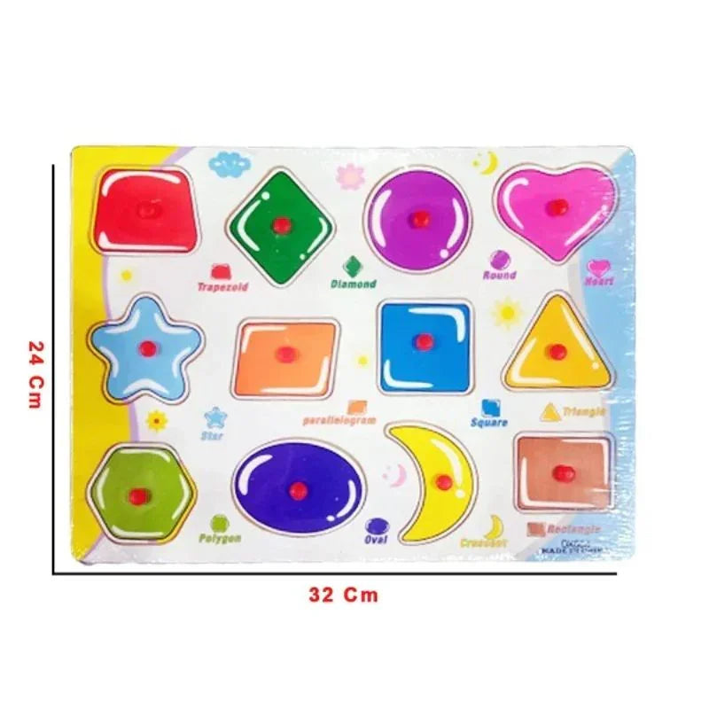 Interactive Wooden Shape Sorting Puzzle for Early Learning
