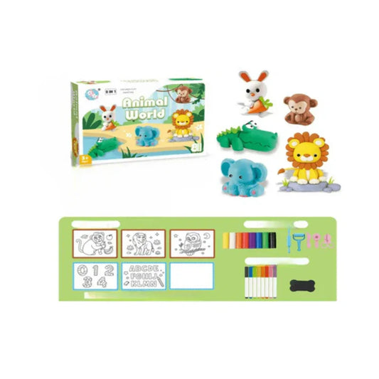 Creative Animals Clay Drawing Set