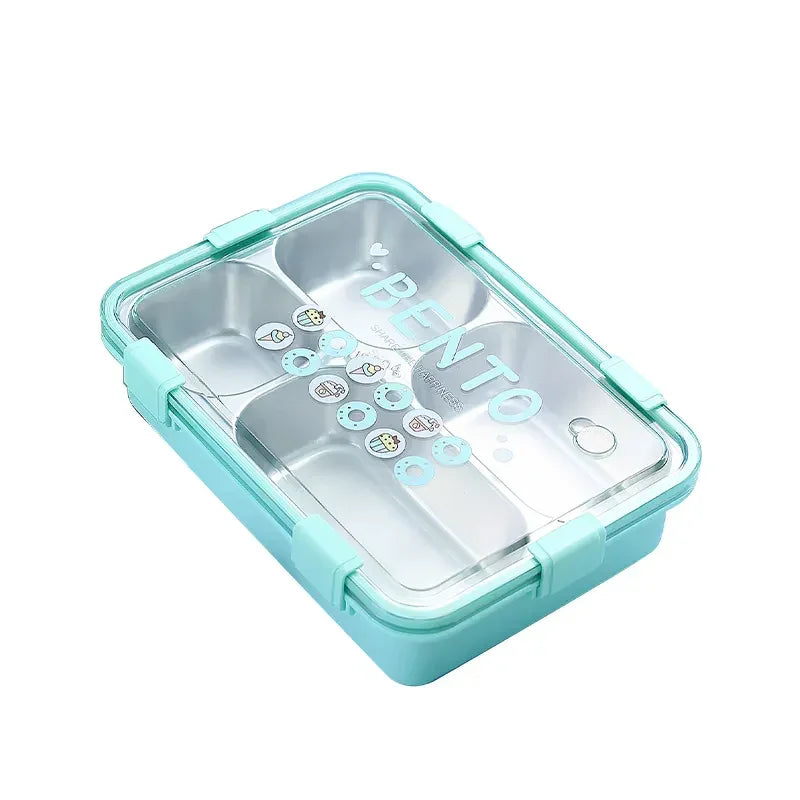 BENTO Stainless Steel Lunch Box 4 Compartments with Soup Cup (7091)