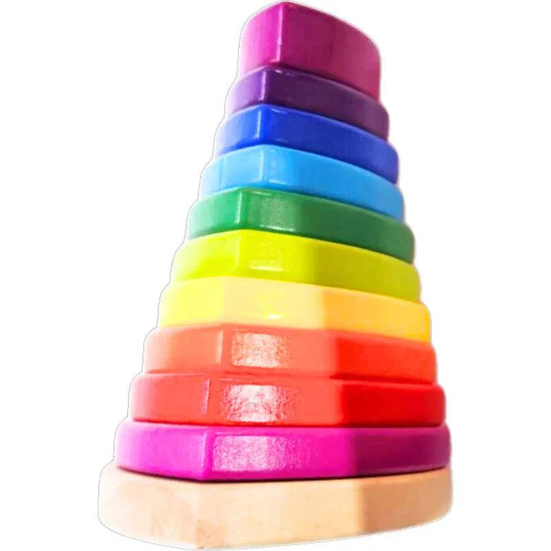 Triangle Rainbow Stacking Tower – Colorful Fun