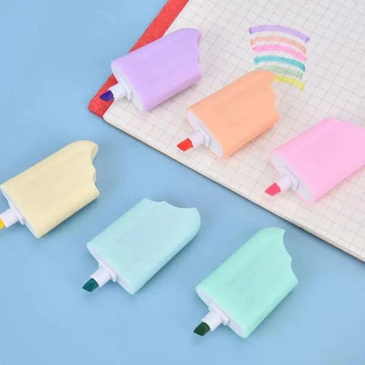 Pack of 6 Ice Cream Shape Highlighter