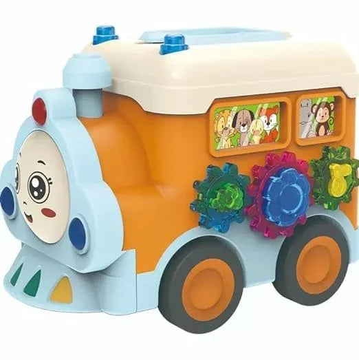 Cartoon Friction-Powered Train Toy for Children – Multicolor (Pack of 1)