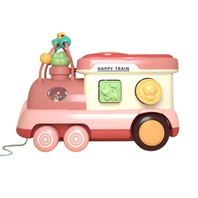 Happy Train Montessori Activity Toy With Striking Musical Piano For Kids