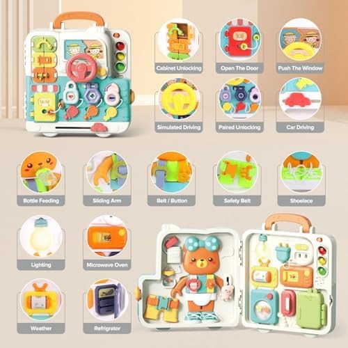 Interactive Baby Activity Board with Light and Sound – Portable Learning Toy