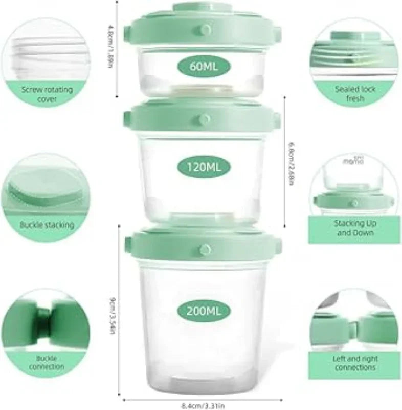 3-in-1 Milk Powder & Snack Storage Set – Leak-Proof, Portable & Travel-Ready