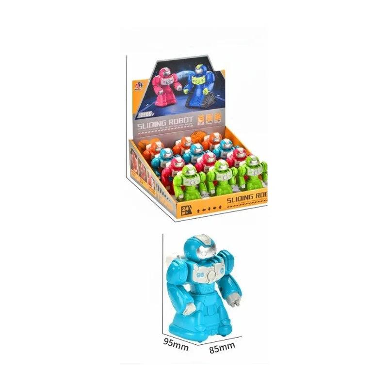 Robo Racers Colorful Sliding Robot Action Figures for Kids