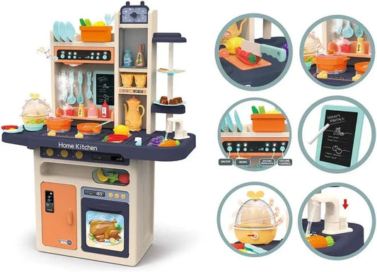 Good 69-Piece Kitchen Playset with Light Sound & Mist Spray