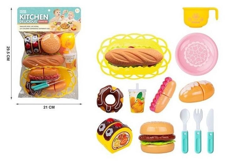 Pretend Play Fast Food & Dessert Toy Set for Kids – Pizza, Ice Cream, Donuts & More