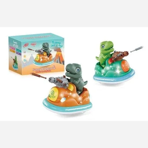 Electric Dinosaur Missile Car – Green & Orange (2 Colors)