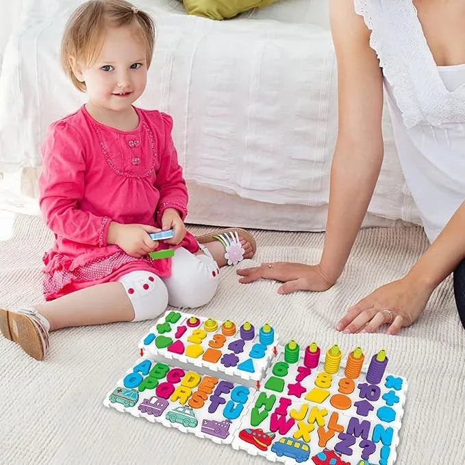 Wooden Alphabet & Number Matching Game – Fun Learning Board for Kids