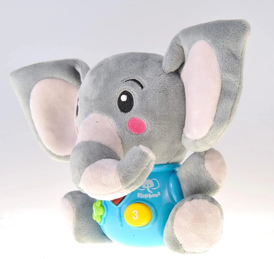 Cute Musical Baby Elephant with Soothing Sounds Soft Cuddles Plush Toy