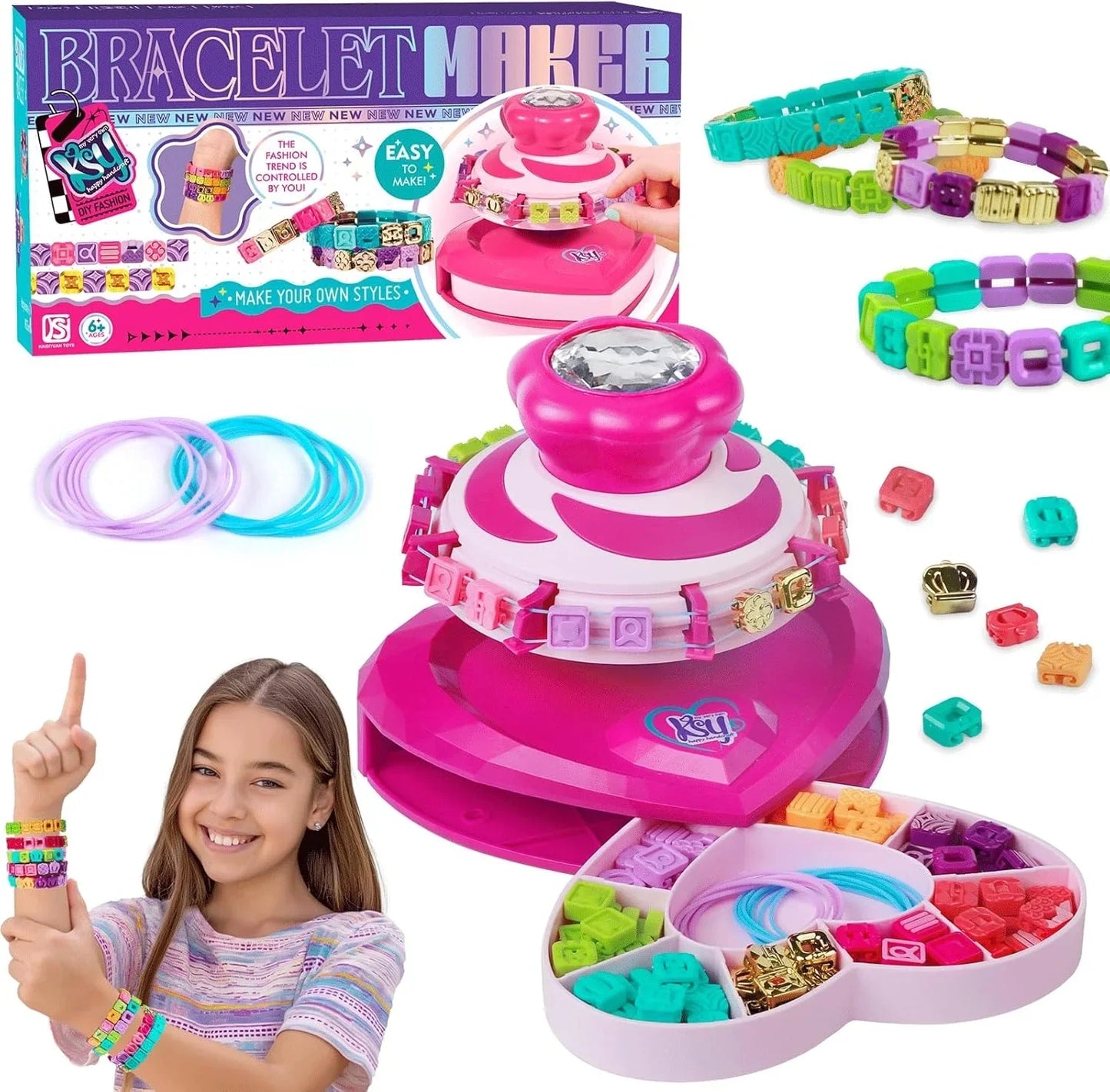 DIY Bracelet Making Kit for Girls – Colorful Beads & Creative Jewelry Craft Set