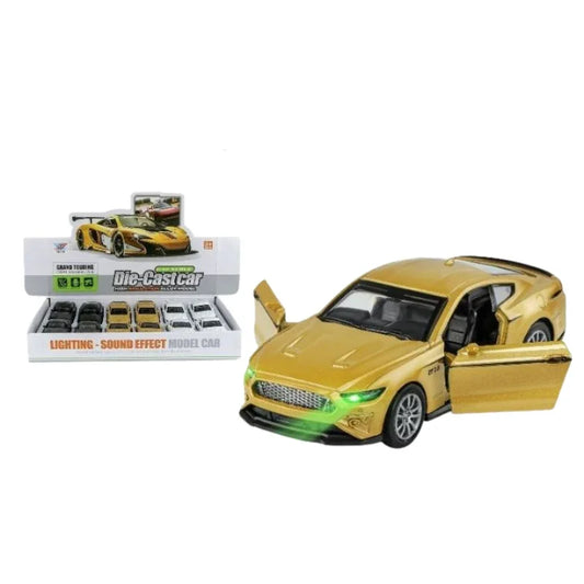 Ford Mustang Metal Body Die Car  Cast Toy with Movable Doors