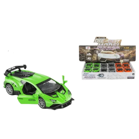 Lamborghini Die Cast Pull Back Car Toy 1 Pc Heavy Metal Vehicle with Openable Doors for Kids
