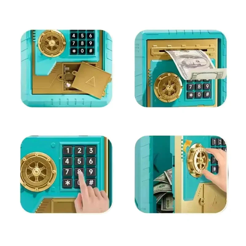 Portable Kids Electric Money Safe DIY Plastic Piggy Bank Toy for Boys & Girls