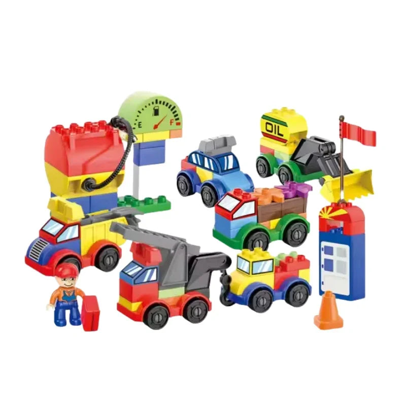 Educational Giant ABS Building Blocks DIY City Vehicle Construction Set for Kids