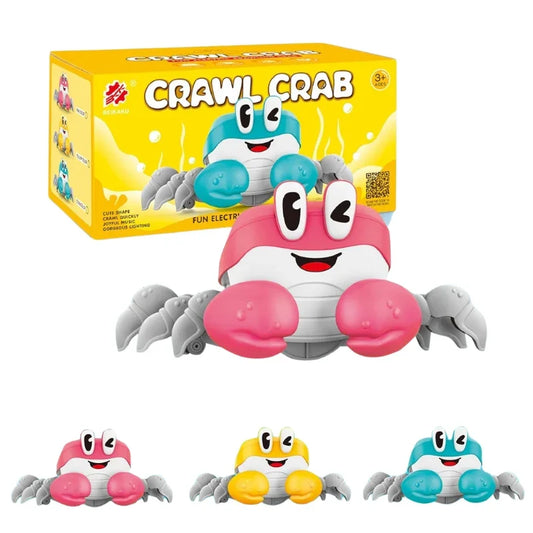 Crab Crawl Toy Lights Music  Interactive Crawling Toy for Kids (Assorted)