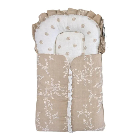 Cloud Botanical Print Baby Carry Nest