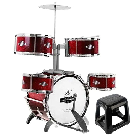Rock Jazz Drum Set for Kids  Musical Toy Drum Kit with Cymbal & Sticks