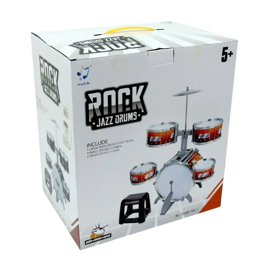 Rock Jazz Drum Set for Kids  Musical Toy Drum Kit with Cymbal & Sticks