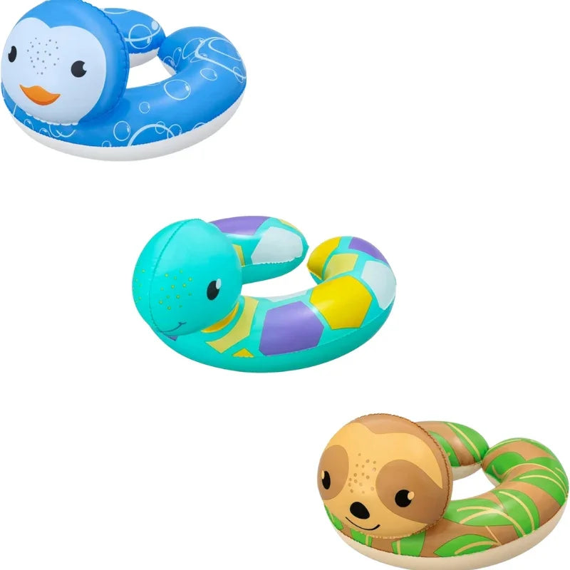 Floatin Friends Split Swim Tube Fun Inflatable Pool Ring for Kids