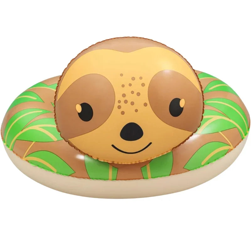Floatin Friends Split Swim Tube Fun Inflatable Pool Ring for Kids