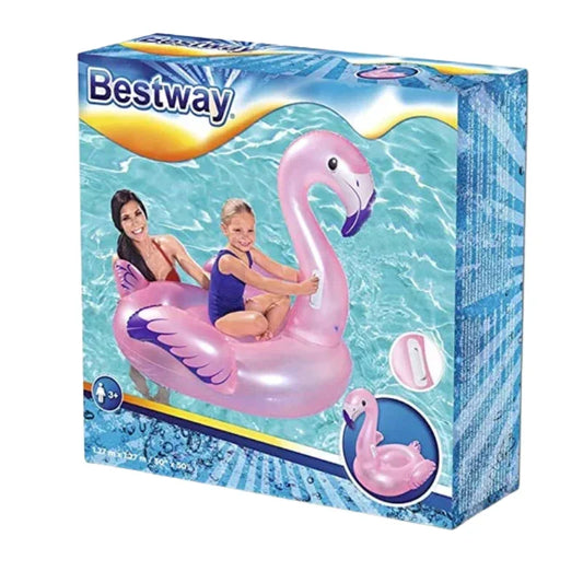 Inflatable Flamingo Pool Float Ride On Toy