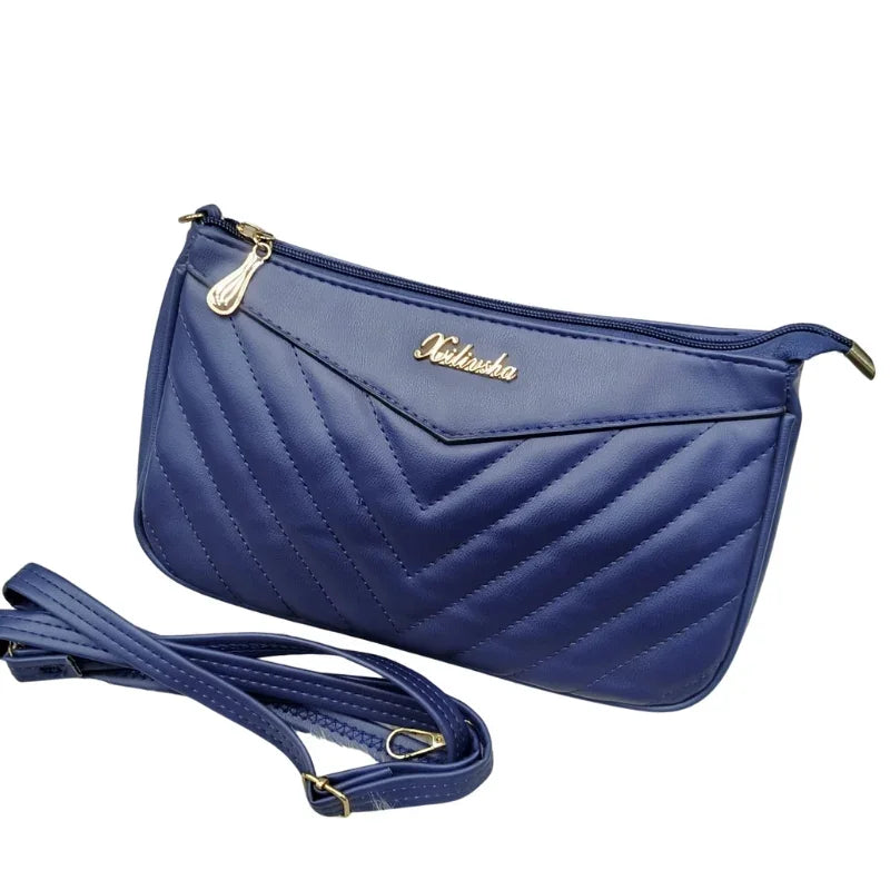 Fashion Quilted Crossbody Bag Solid Color Shoulder Bag for Women