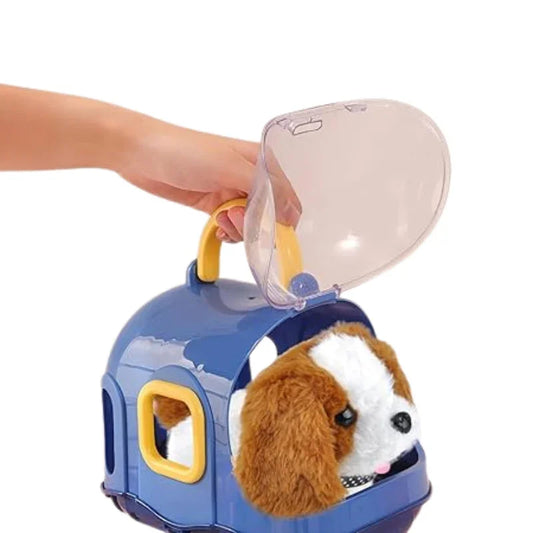 Adorable Walking Puppy Toy with Pet Carrier
