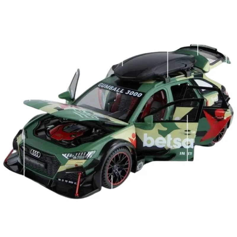 Audi RS6 Sports Die-Cast Model Car With Lights & Sound Effects