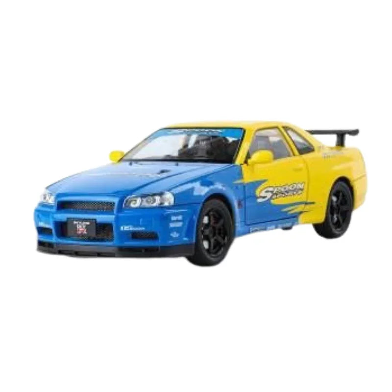 Nissan Skyline Die Cast Toy Car Fast Furious Alloy Miniature Model