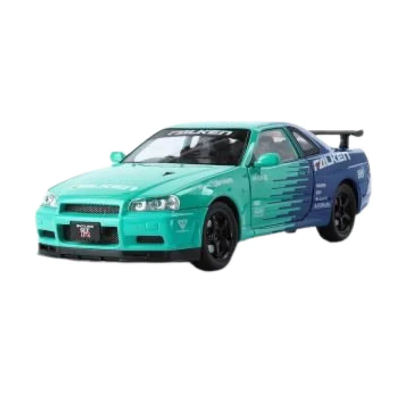 Nissan Skyline Die Cast Toy Car Fast Furious Alloy Miniature Model