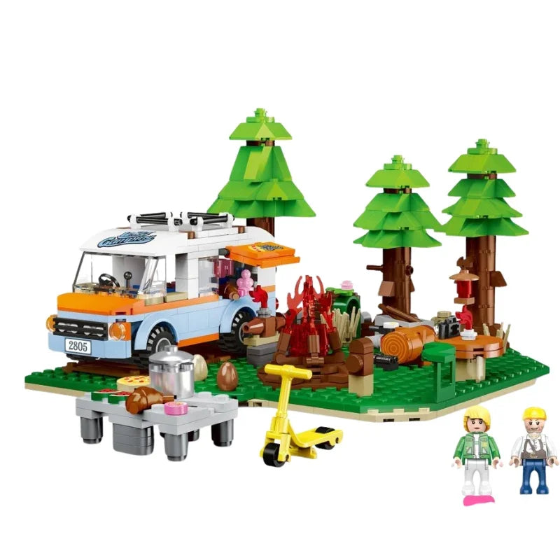 Merry Days Camping in the Woods Blocks Set Creative
